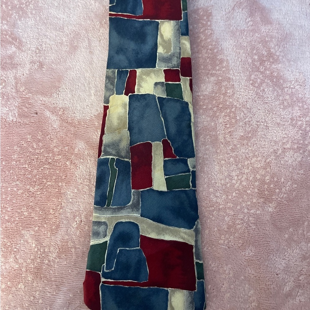 Van Heusen Multicolor Patchwork Tie - image 3